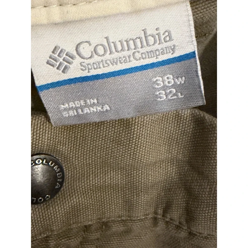 Columbia Men's Beige Cotton Hiking Outdoor Pants Size 38W 32L